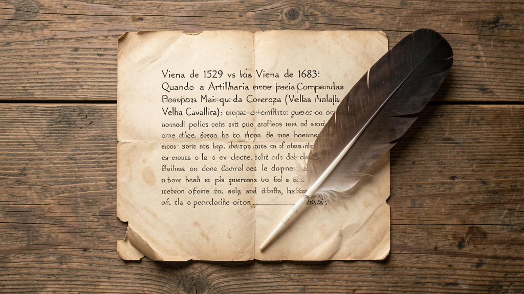 Detalhe fotográfico relacionado a Viena de 1529 vs Viena de 1683: Quando a Artilharia Pesada Compensa Mais que a Velha Cavalaria